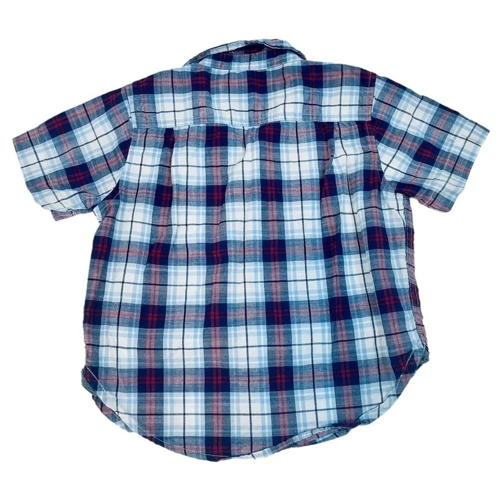 Baby Gap Plaid Short Sleeve Button Down Shirt 2T